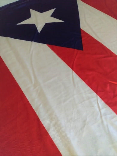 Emblemas Argentinos Bandera Puerto Rico 90 X 150 Cm Oficial-Reforzada C/Cordones 1