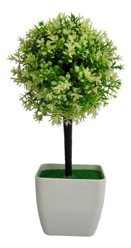 Sheshu Topiario Artificial 23 Cm Verde/Blanco M2 #90356 0