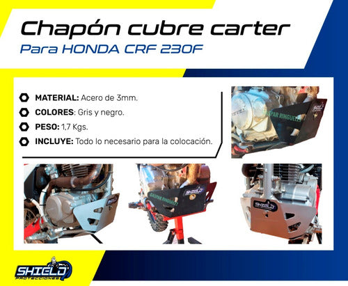 Shield Protecciones - Gaspar Ringuelet Chapon Cubre Carter Honda CRF 230F 1