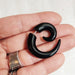 Acrylic Steel Spiral Fake Expander Horn Earrings Piercing 3-4 cm 28
