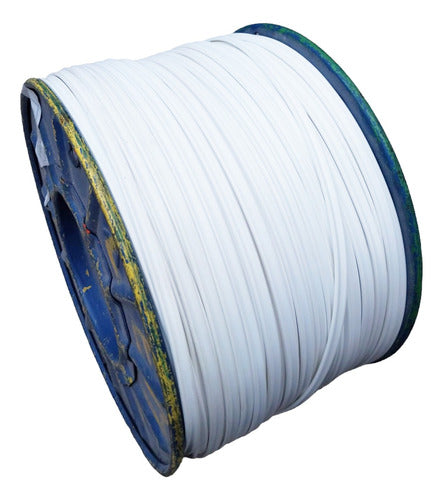 Cable Telefonico Rollo 300m Alambre 2x0.60mm Chato Blanco 0