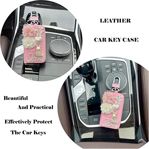 YULAILE Protective Keycase for Keys with Zipper in Pink 3