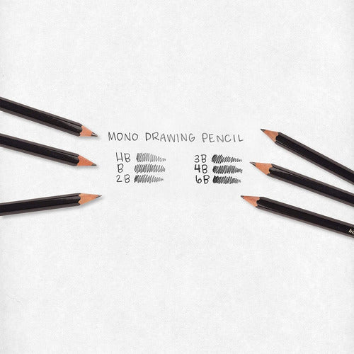 Tombow MONO 2B Drawing Pencils - Pack of 12 3