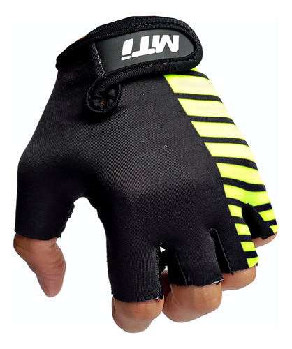 Short Finger Cycling Glove MTI Cross Tech S Black Yellow 0