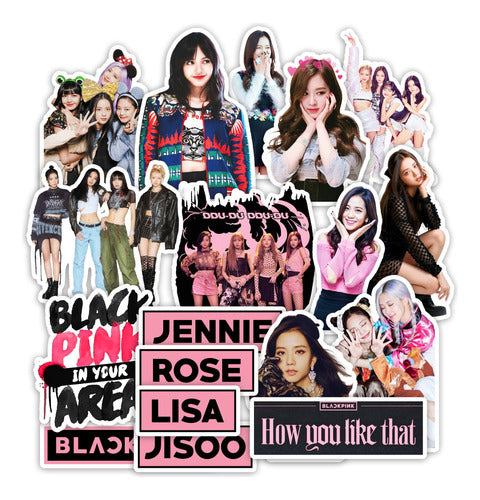 Stickarte_Arg Stickers Blackpink Lisa Jennie 50 Units 4x4 Cm PVC 0