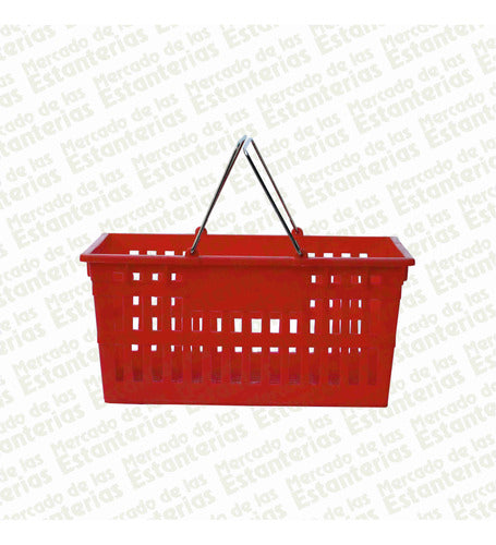 Mercado de las Estanterias Canasto Plástico De 2 Manijas Para Supermercado - Pack of 10 2