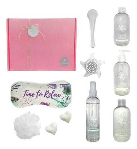 Relaxing Jasmine Scented Women's Gift Box Spa Kit N10 - Set Relax Caja Regalo Mujer Aroma Jazmín Zen Kit N10 Relax