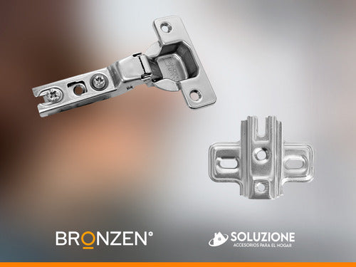 Bronzen Bisagra 35mm Codo 9 Sin Resorte Muelle Premium X 4 Unidades 6