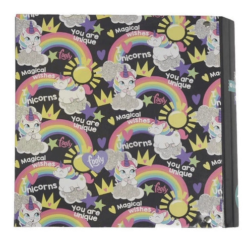 Footy Magic Unicorn N3 3-Ring School Folder 1