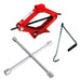 Kit 2-In-1 Vehicle Emergency Accessories: Scissor Jack + Reinforced Cross Wrench 0