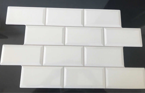 Ceramica Pared Azulejo Encastre Brick Blanco Ceramicarte =) 3