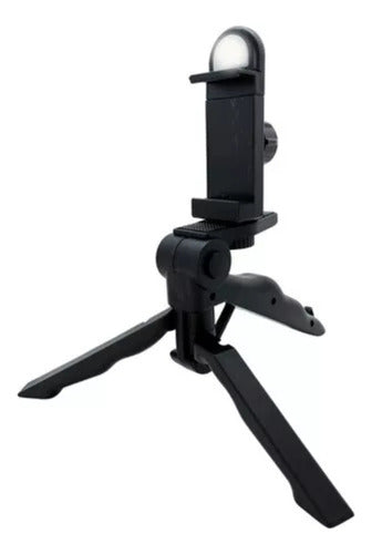 Universal Cell Phone Stabilizer Tripod with LED Flash Light Stand 6