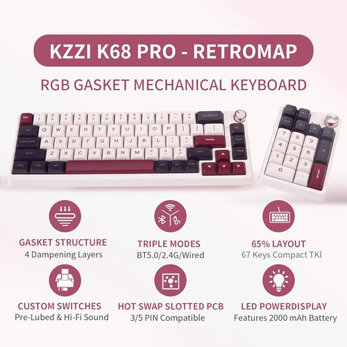 Kzzi Kit De Teclado Mecánico Con Número De Teclado - Teclado 1