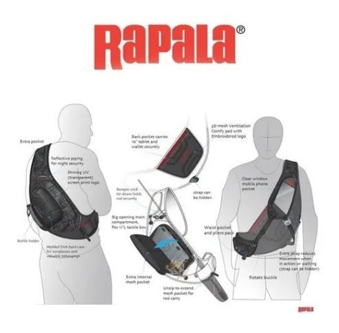 Bolso Rapala Urban Sling Bag. Pesca De Vadeo Múltiples Usos 1