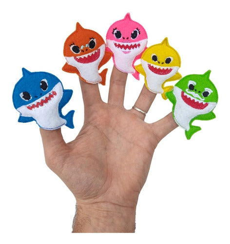 Goodies Baires Baby Shark Finger Puppets, The Whole Family 0