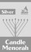 Ner Mitzvah Hanukkah Menorah - Fits All Standard Chanukah Candles - Sleek Silver V-Shaped Design 3