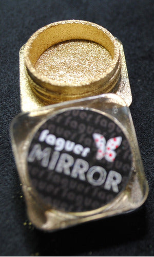 Polvo Efecto Espejo Dorado, Mirror Effect Nails Faguer 0