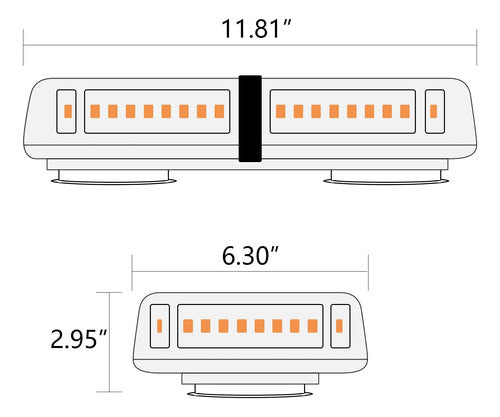 Amber Yellow 240 LED Light Bar by E 6