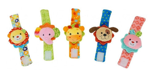 Oli's Place Plush Rattle Bracelet with Teether Stimulator 4