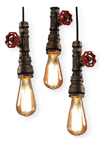 Iluminarteuy Industrial Style Hanging Lamp With Free Filament Bulb 0