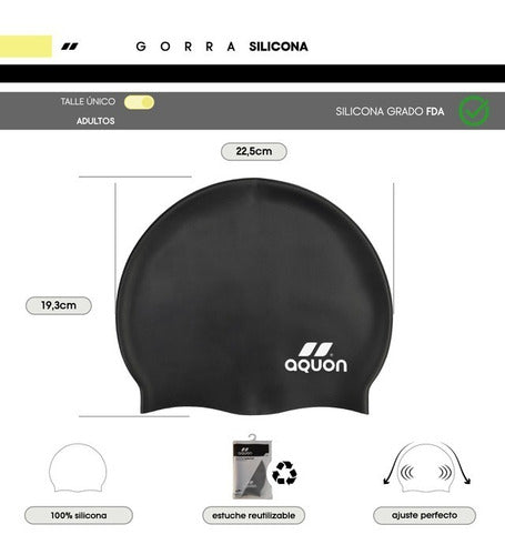 Aquon Silicone Swim Cap - Swimming 3