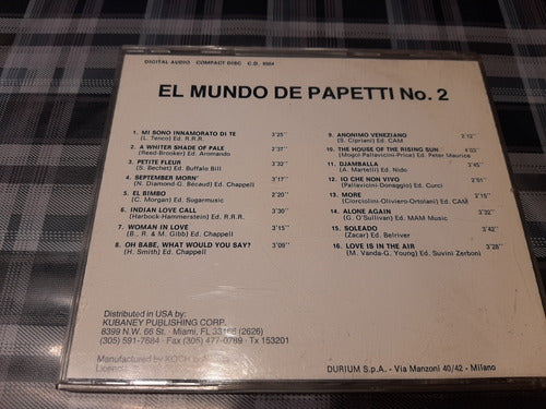 Fausto Papetti - Il Mondo Di Papetti 2 - Cd Original Import 1