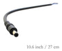 18 awg Dc Power Pigtail Cable, 2.1 x 5.5 barril Plug Alam 3