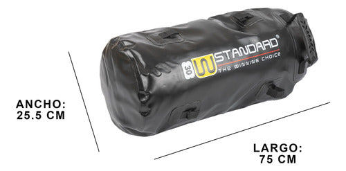 Kit Black 30L Waterproof Bag + Red 5L Fuel Can 1