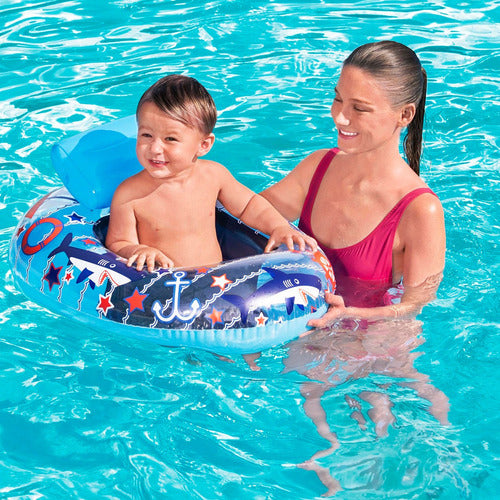 Inflatable Baby Float Seat Summer Pool 76x65cm 2