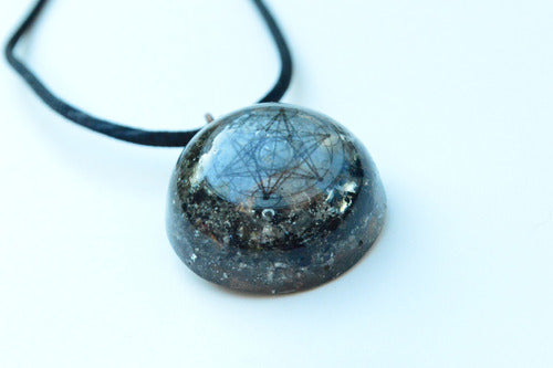 Metatron Pendant Orgonite Necklace with Turmaline and Pyrite 4
