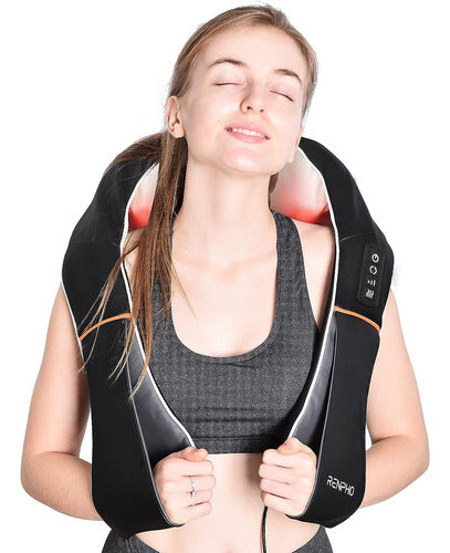 Masajeador Cuello Hombros Cervical Espalda Calor 3d Shiatsu 0