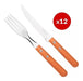 Tramontina Dynamic Wooden Handle Table Fork + Carving Knife Set of 12 0