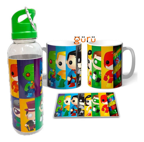 Gûrû - Store Sport Bottle 750 ml - DC Funkos + Plastic Mug 0