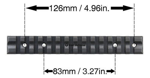 Vector Optics Picatinny Rail Mount Base for Tikka T3 Steel Rifle 7