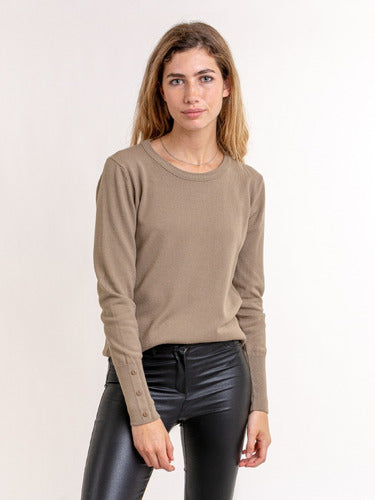 Mauro Sergio Sweater with Button Detail at Cuffs Art 355 4