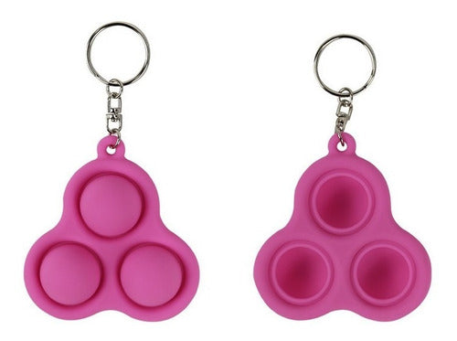 Pop It Fidget Toy Keychain Set of 3 Bubble Sensory Antistress 15