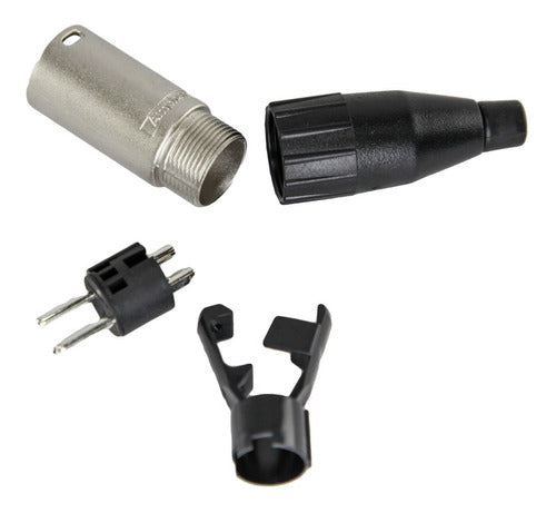 Amphenol Ficha Conector Canon Xlr 3p Macho Metal Ac3m Htec 0