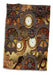 3dRose Steampunk Gear Clock Golden Design Hand Towel 0