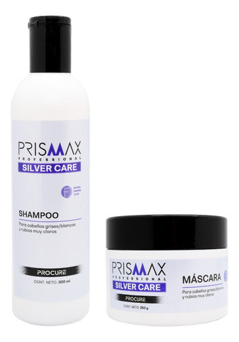 Prismax Silver Care Kit Shampoo + Toning Hair Mask - Small Size 0
