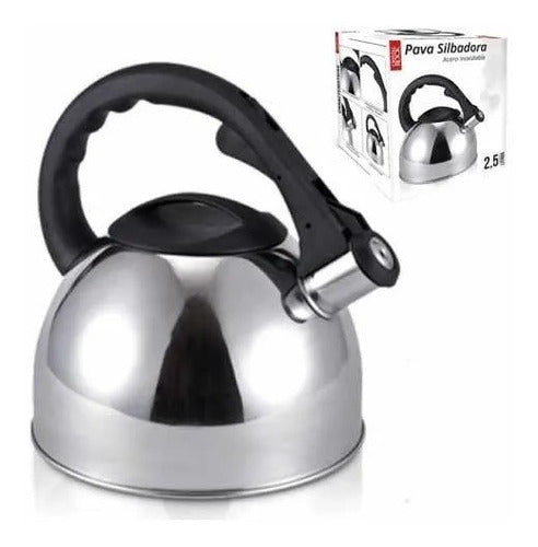 Whistling Stainless Steel Kettle 2.5L Coffee Tea Mate Water New 5