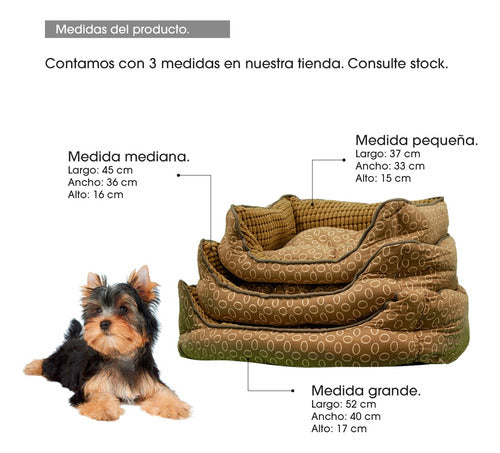 Deluxe Soft Small Cushioned Dog Bed Comfortable 7