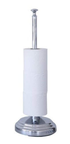 Free-Standing Chrome Toilet Paper Container 0