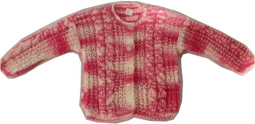 Generic Handknit Baby Cardigan With Degrade Pink Dots Size 1 Liquid 0