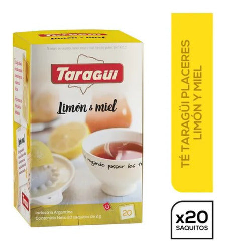 Té Taragüi Placeres Limón Y Miel 20 Sobres De 2 Gramos 0