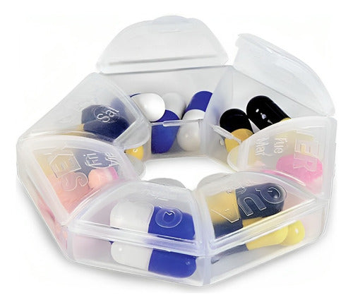 Siena Set of 20 Round Pill Organizers with 7 Compartments 1