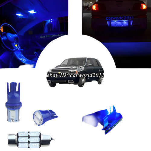 Chevrolet Trailblazer 2002-2009 13-Pc Deluxe Pure Blue LED Interior Light Kit 1