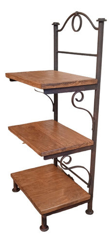 Herrería Artística Rustic Iron and Wood Shelves 0