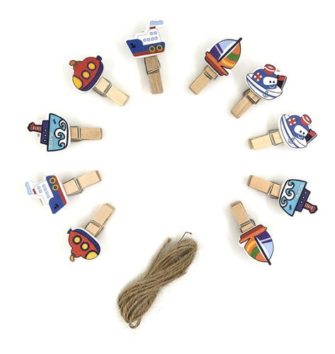 Mini Palillos Barcos Souvenirs X 10 U 0