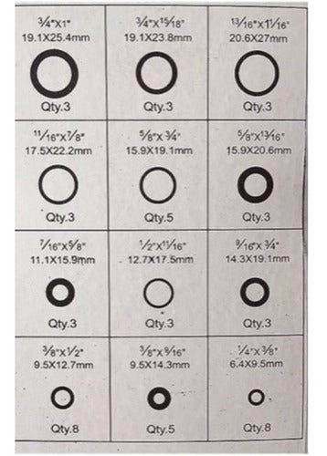 Centro Herramientas O-Ring Set X 50 Pcs + Long O-Ring Extractor Kit 6 Pcs 3