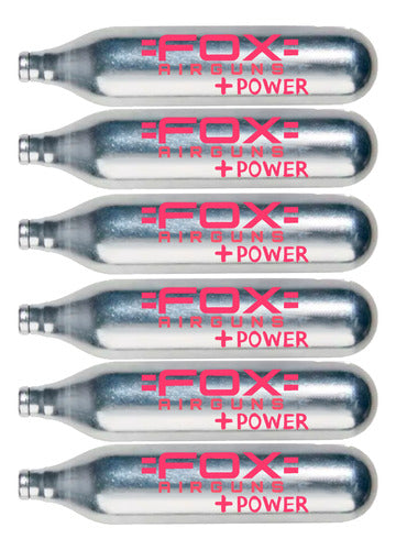 CO2 Fox + Power Capsules Kit for Pistols Rifles x6 Units 0